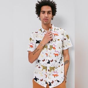 Forever 21-Men’s Short Sleeve Button Down Shirt